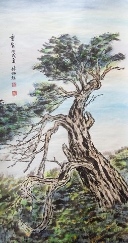 林炳坵創作展 以墨彩書體展現思維情感