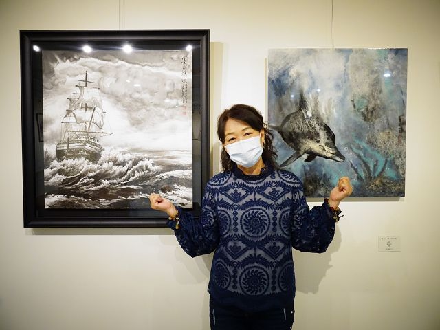 胡麗美現代水墨展於葫蘆墩展出