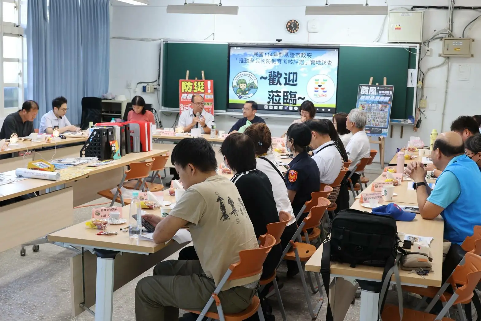 全民國防教育獲國防部肯定 基隆市榮膺「優良單位」殊榮 2 基隆市政府接受國防教育第二階段實地考評。