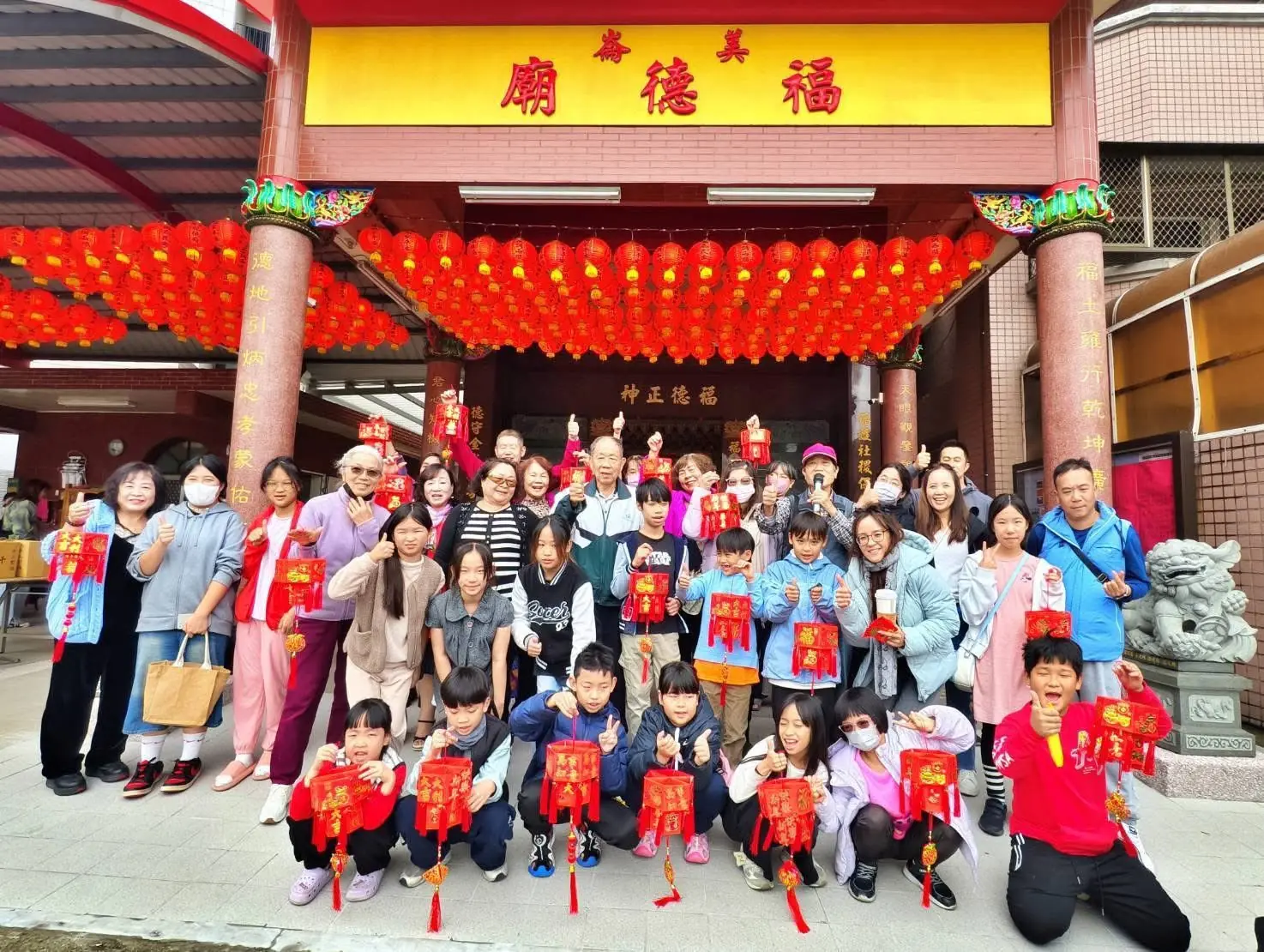 歲次丙午(115)年花蓮美崙福德廟春節歲末迎春對燈製作