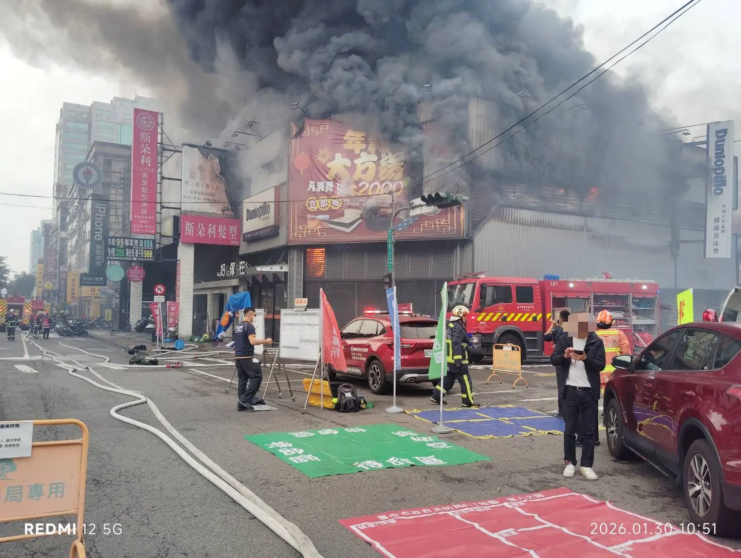 崇德路、天津路口驚傳火警　消防搶救中、警方籲改道