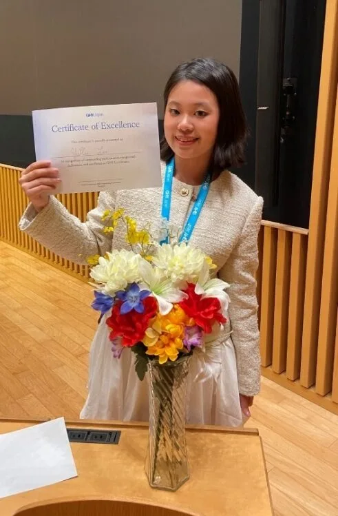 中國醫藥大學職安系林宥希同學與美國、孟加拉、韓國及日本青年共同組隊提出「學生福祉與多元發展框架(Student Wellbeing and Enrichment Framework)」方案,獲大會頒贈「Excellence Award」肯定。